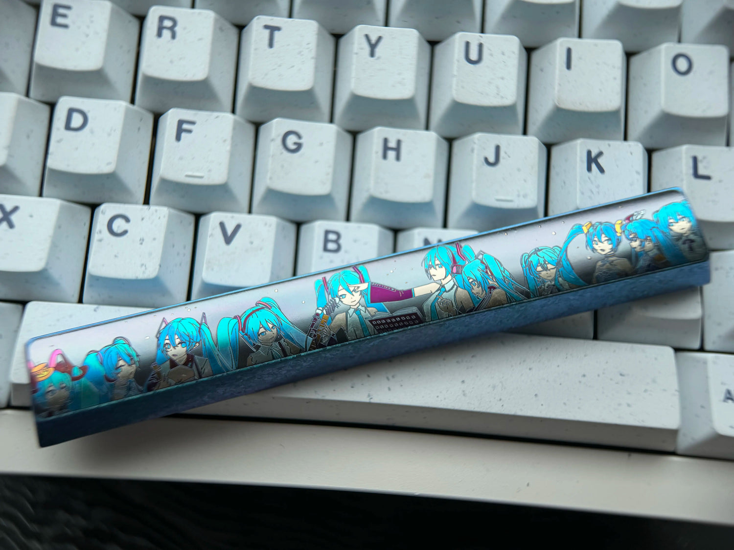 Titanium alloy anime theme space collection, 6.25U titanium alloy space keycaps, personalized decorative keycaps, mechanical keyboard replacement metal keycaps