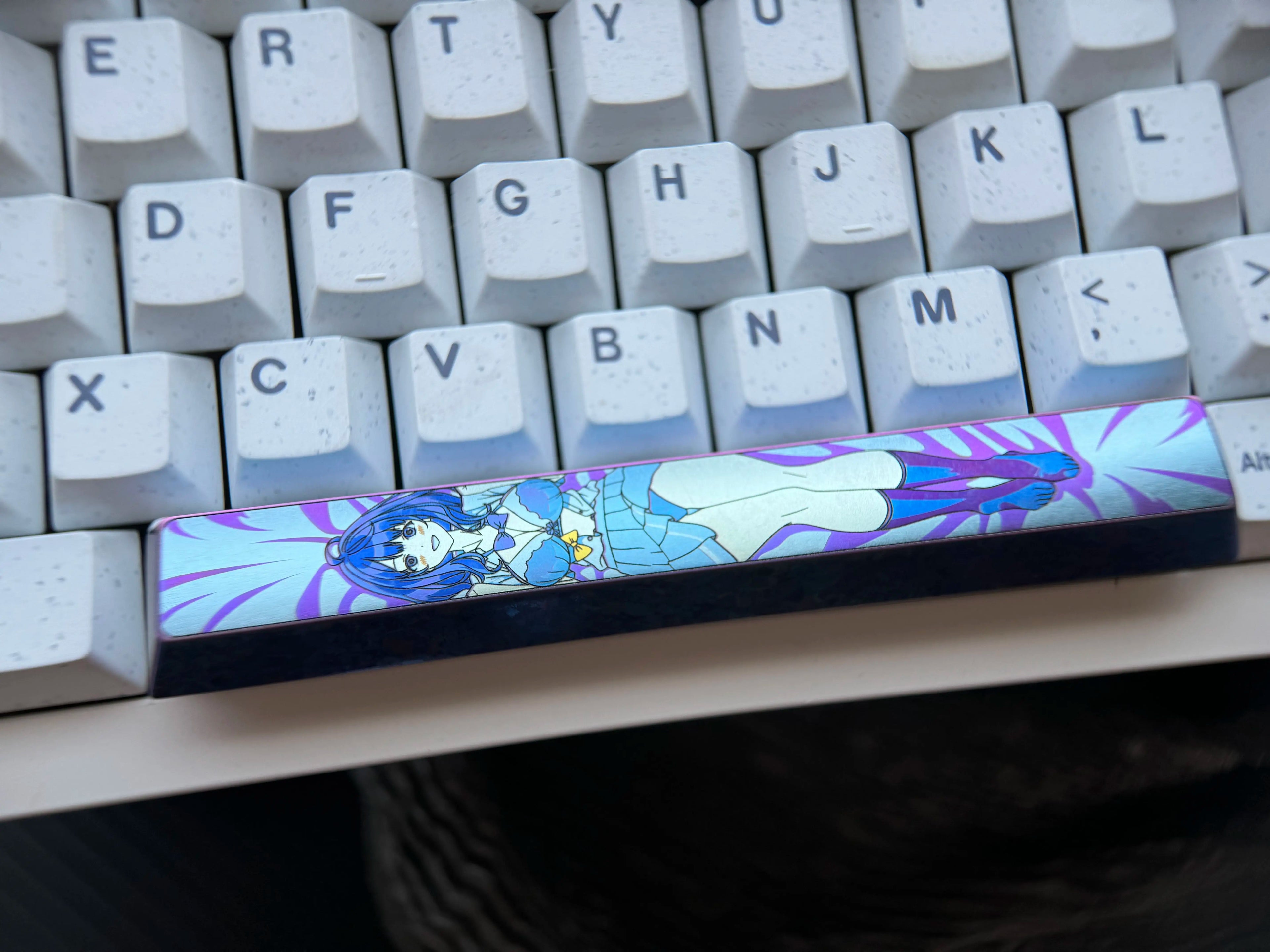 Titanium alloy anime theme space collection, 6.25U titanium alloy space keycaps, personalized decorative keycaps, mechanical keyboard replacement metal keycaps