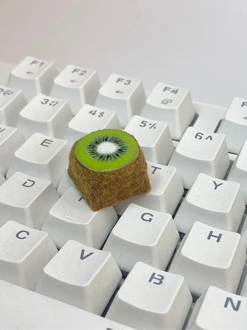 Simulated fruit series keycaps, handmade personalized keycaps made of soft clay material, mechanical keyboard creatively decorated keycaps