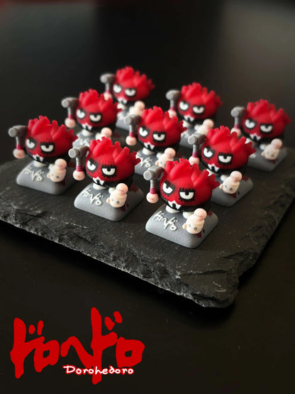 Dorohedoro Cute Keyboard Keycaps Resin Decor Personalized Doll Desktop Keyboard with Artistic Keycaps