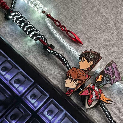 EVA theme, Spear of Cassius/Spear of Longinus winding device, keyboard cable 8K keyboard custom data cable, single crystal copper aviation plug data cable