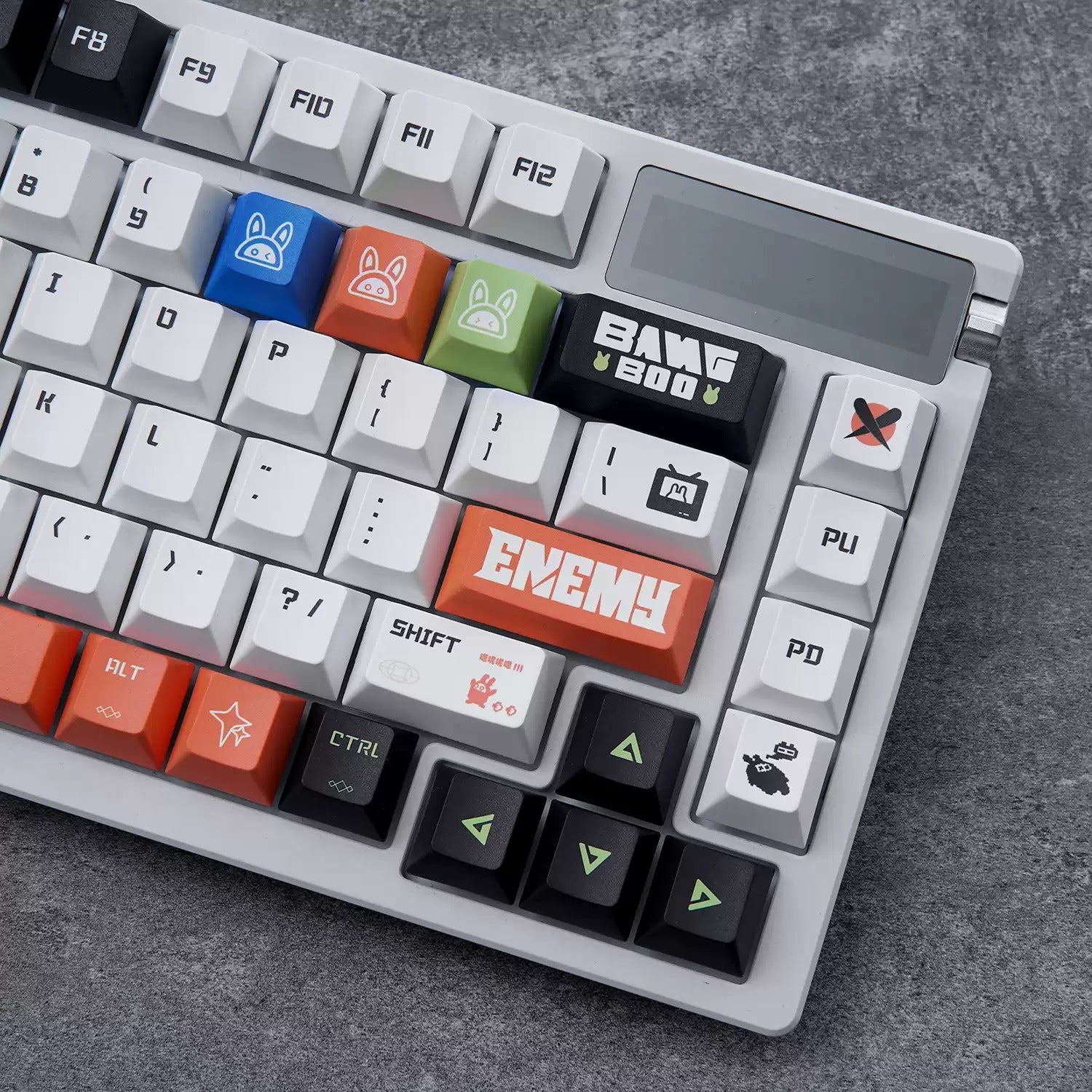 Zenless Zone Zero series, Bangboo themed PBT material personalized keycap set, anime and games cultural creative decoration keycap set, compatible with 61/64/68/75/84/87/104 mechanical keyboard