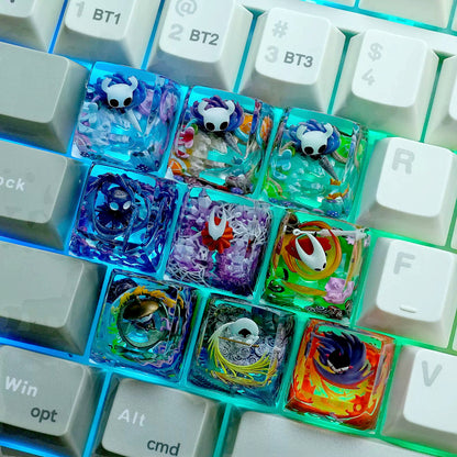 The Hollow Knight，Crystal drops of glue seals, resin personalized keycaps, anime game artisankeycaps