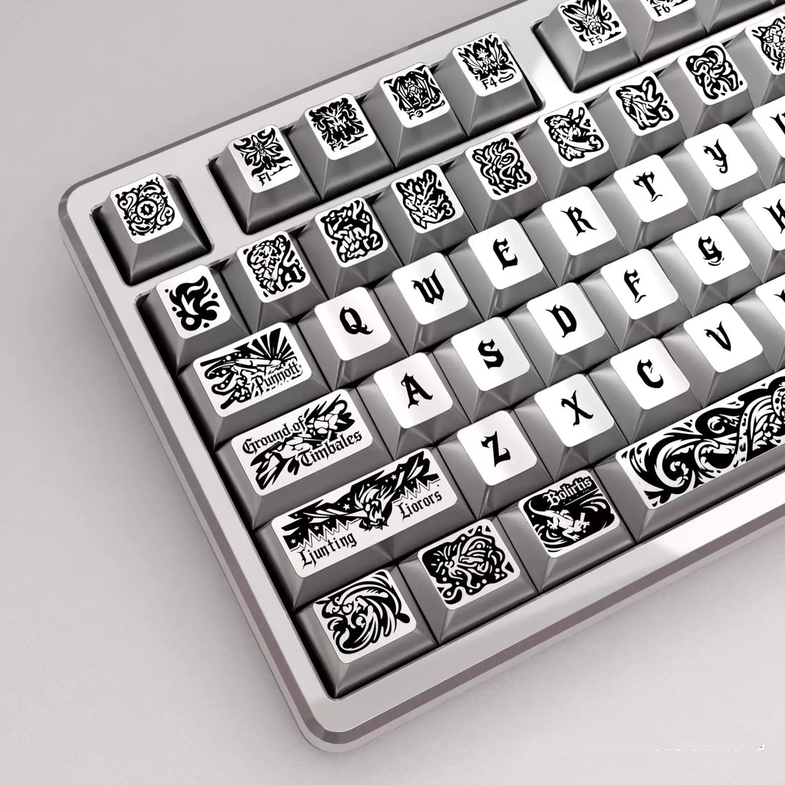 Ancient God, Cthulhu themed design, metallic paint texture, PBT material personalized keycap set, creative decorative keycap set, compatible with 61/64/68/75/84/87/104 mechanical keyboard replacement keycap