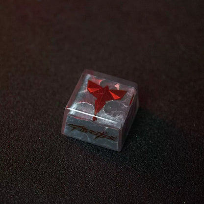 Tekkaman Blade Theme logo , crystal resin personalized keycaps, game culture creative keycaps, Mechanical keyboard decorative keycaps