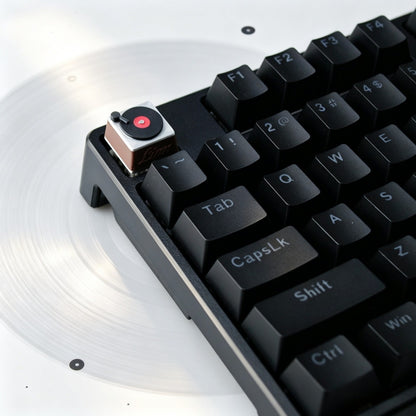 Welfare style, record player, retro vinyl record player, personalized resin printing, mechanical keyboard, 3D keycap, record theme creative ESC keycap