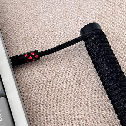 Handcrafted custom keyboard aviation plug data cable typec luminous star cable 8k return custom keyboard data cable