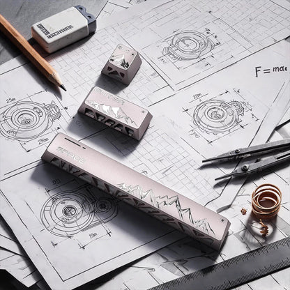Hollow out design, Rizhao Jinshan, aluminum alloy three piece set, keycaps made of aluminum alloy material CNC integrated precision machining personalized keycaps, mechanical keyboard decorative keycaps