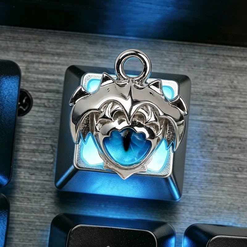 Dota，eye of skadi， Personalized keycap magnetic detachable necklace pendant, metal keycap, mechanical keyboard decorative keycap