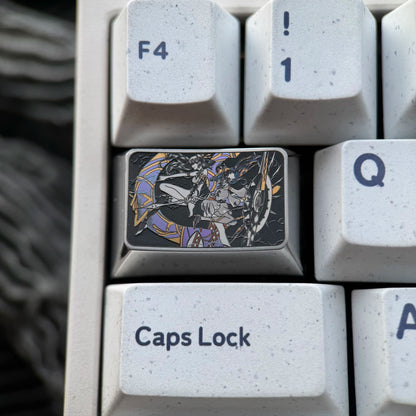 Fate/Grand Order，Ereshkigal， Titanium metal mechanical keyboard keycaps with precision carving of 1.5 Tab keys, decorative keycaps for anime, gaming, cultural innovation