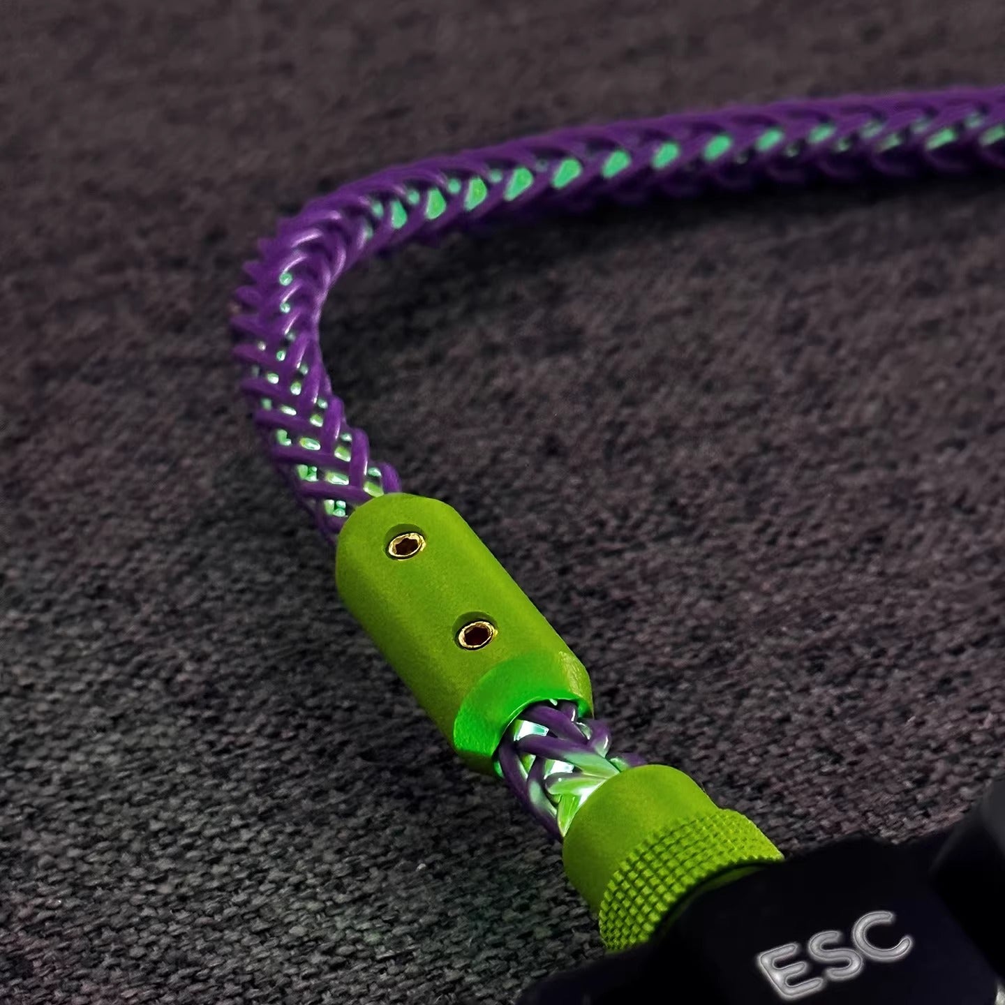 Basic overall luminous single-crystal copper mechanical keyboard customized manual data cable, luminous data cable