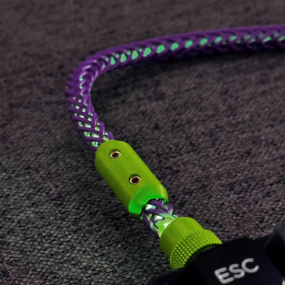 Basic overall luminous single-crystal copper mechanical keyboard customized manual data cable, luminous data cable