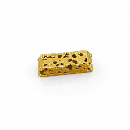 Hollow corrosion design, metal copper personalized keycaps, non-ferrous metal creative mechanical keyboard keycaps, computer desktop with decorative keycaps
