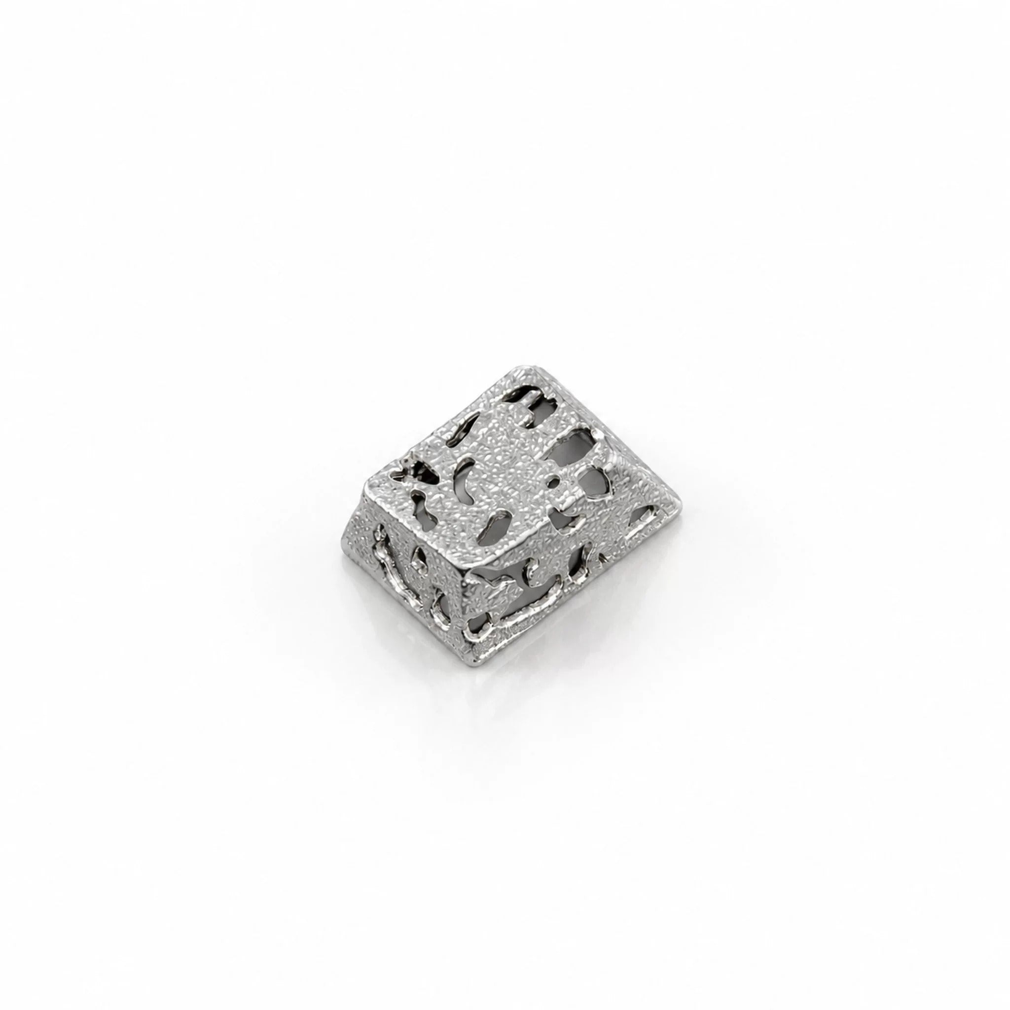 Hollow corrosion design, metal copper personalized keycaps, non-ferrous metal creative mechanical keyboard keycaps, computer desktop with decorative keycaps