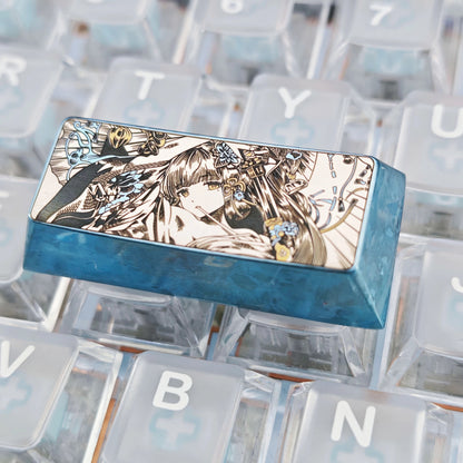 Precision black and white lines 2.25U enter key/left shift collection, titanium alloy personalized keycaps, anime game culture creative mechanical keyboard decorative keycaps