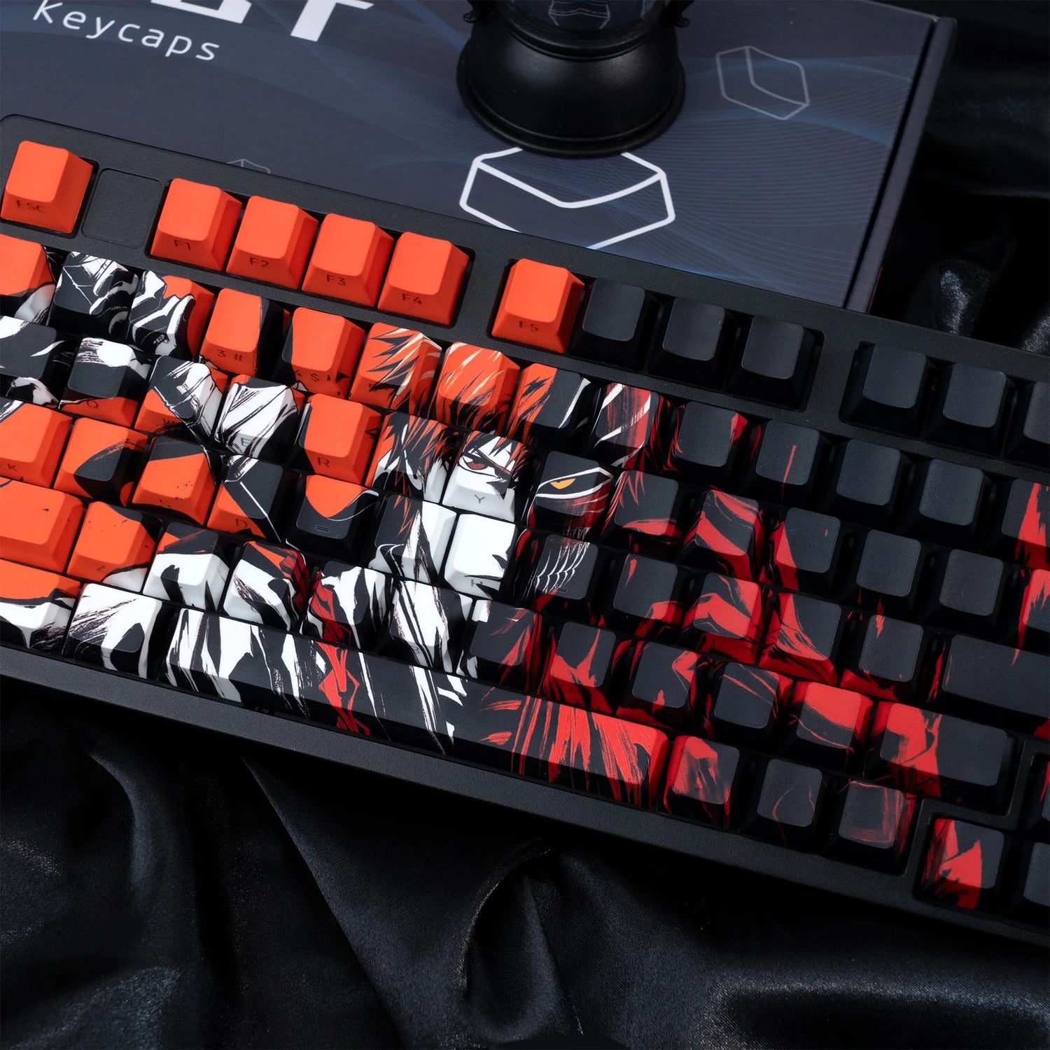 Shinigami series, Kurosaki Ichigo themed keycaps, PBT material, Sublimation， Anime and Game Culture Creative Set Keycaps