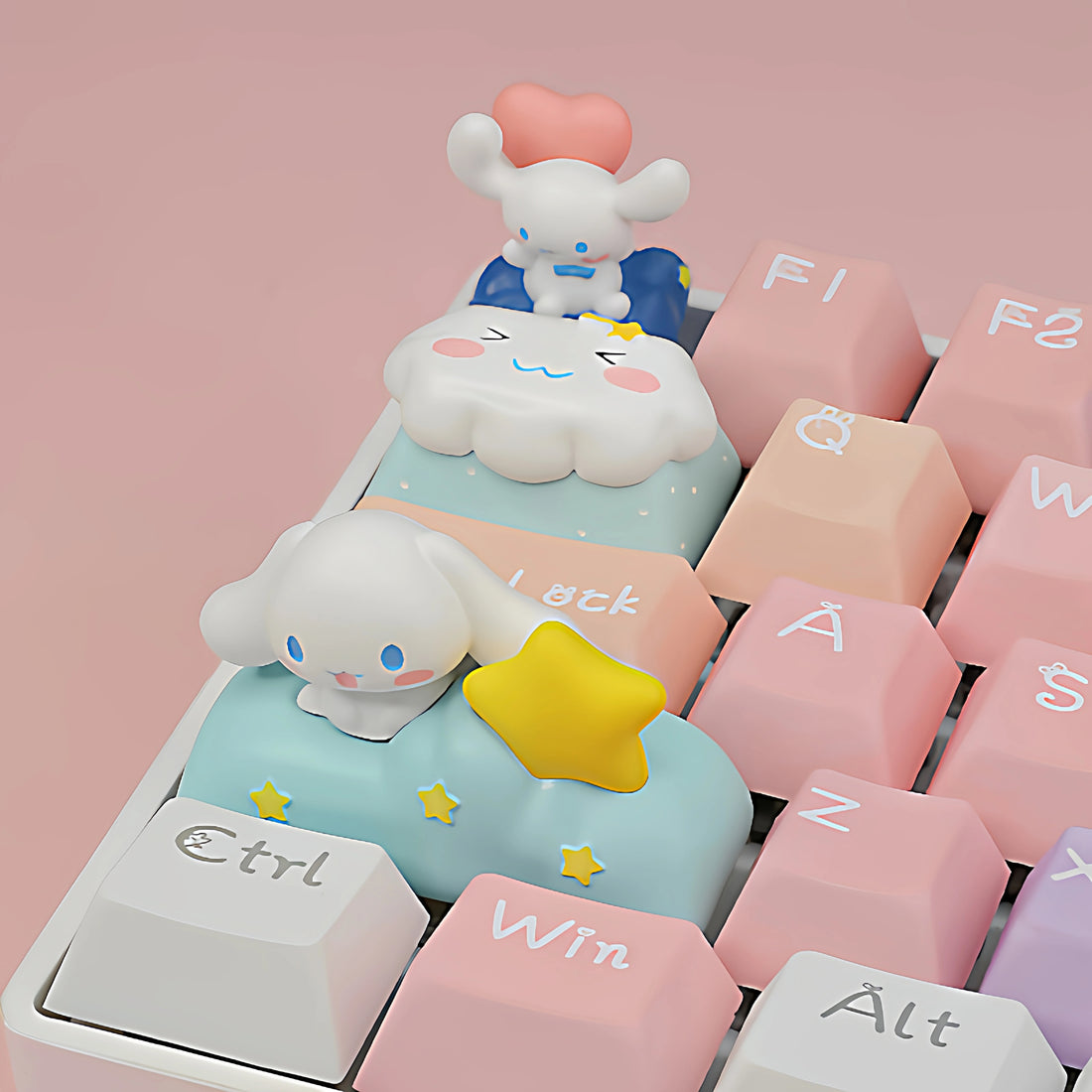 Nebula Cinnamoroll Personalized Keycap Resin Cute Coating Cartoon Three Dimensional Creative Mechanical Keyboard Decorative Keycap