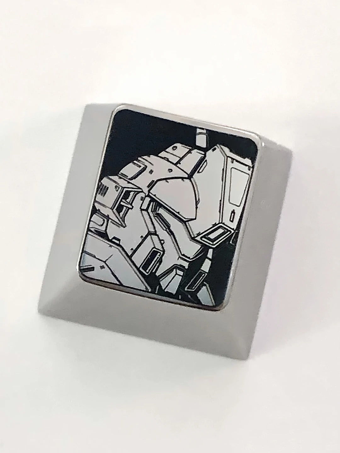 GUNDAM，1U titanium alloy metal personalized keycaps, anime and game character peripheral products, decorative keycaps.