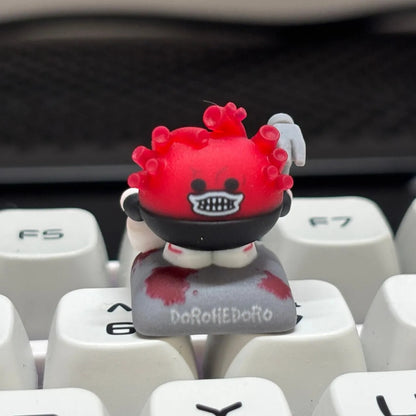Dorohedoro Cute Keyboard Keycaps Resin Decor Personalized Doll Desktop Keyboard with Artistic Keycaps