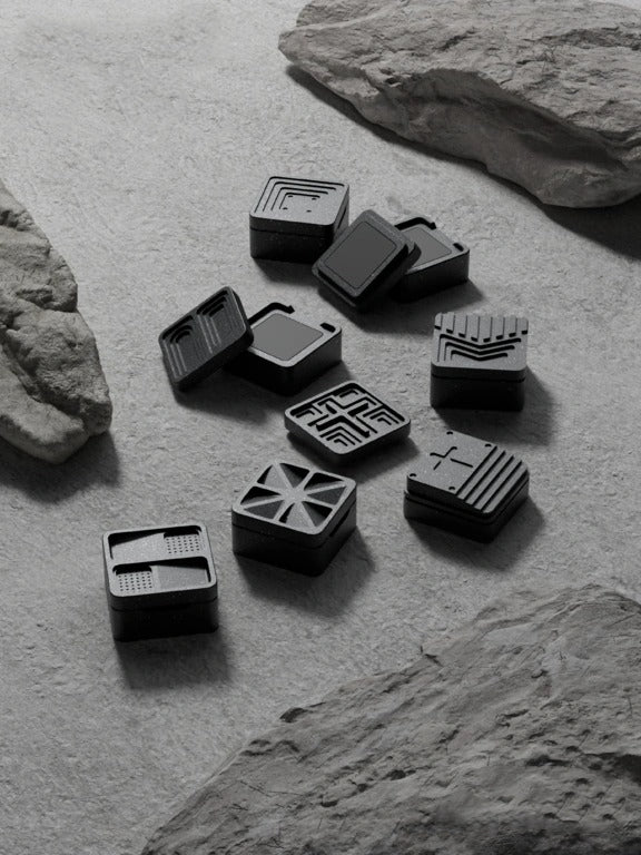 Overlapping Shadow "Metal Personalized Keycap Series, CNC Aluminum Alloy Processed Keycaps, Mechanical Keyboard Decorative Keycaps