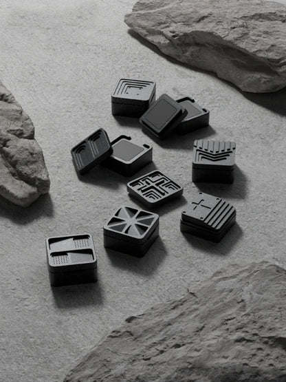 Overlapping Shadow "Metal Personalized Keycap Series, CNC Aluminum Alloy Processed Keycaps, Mechanical Keyboard Decorative Keycaps