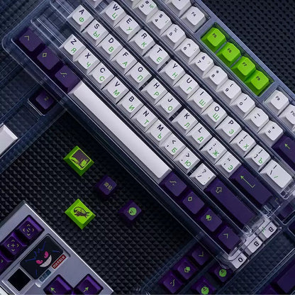 Chainsaw Man,Reze PBT Material  Personalized Keycap Set, Anime Game Culture Creative Decorative Keycap Set, Compatible with 61/64/68/75/84/87/104 Key Mechanical Keyboard