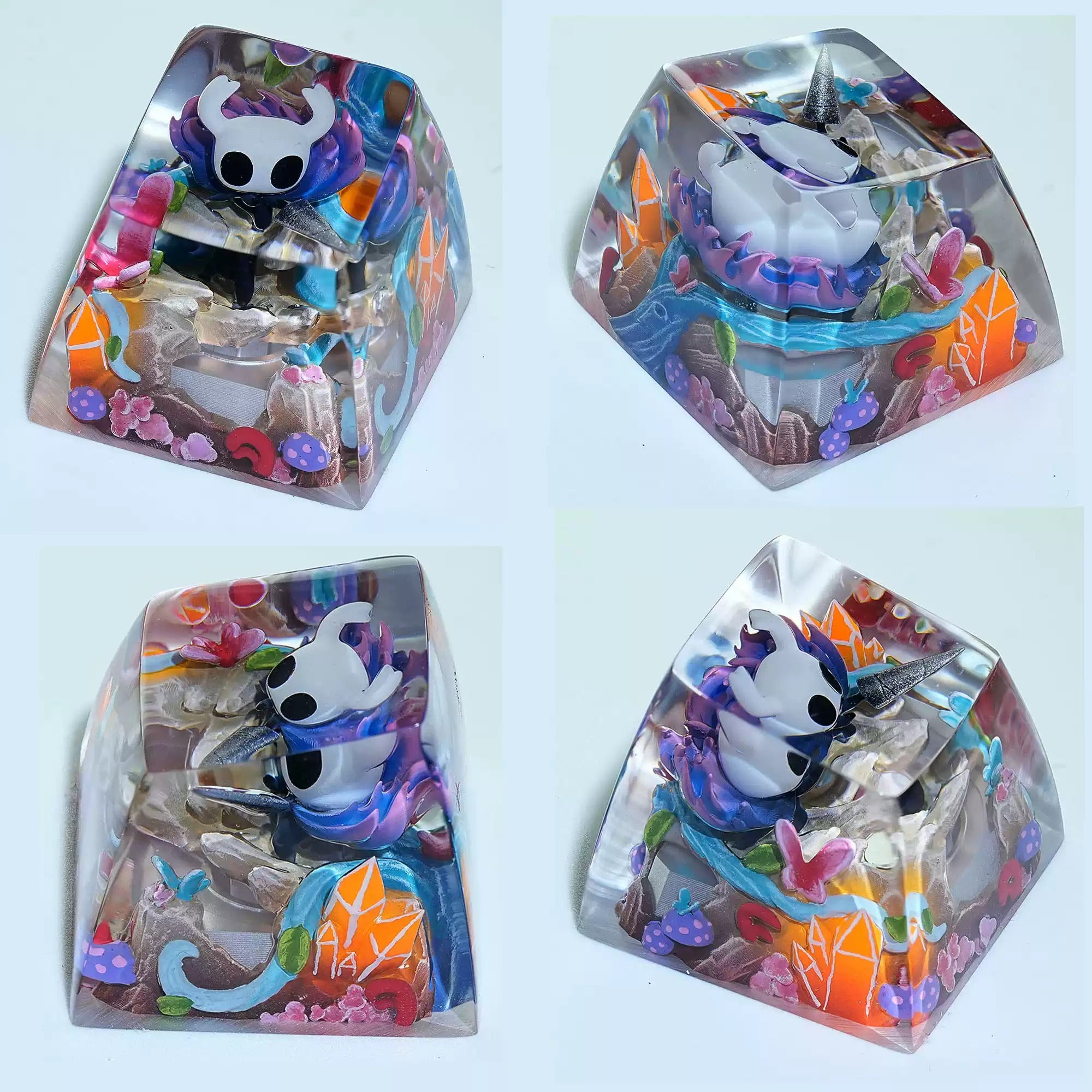 The Hollow Knight，Crystal drops of glue seals, resin personalized keycaps, anime game artisankeycaps