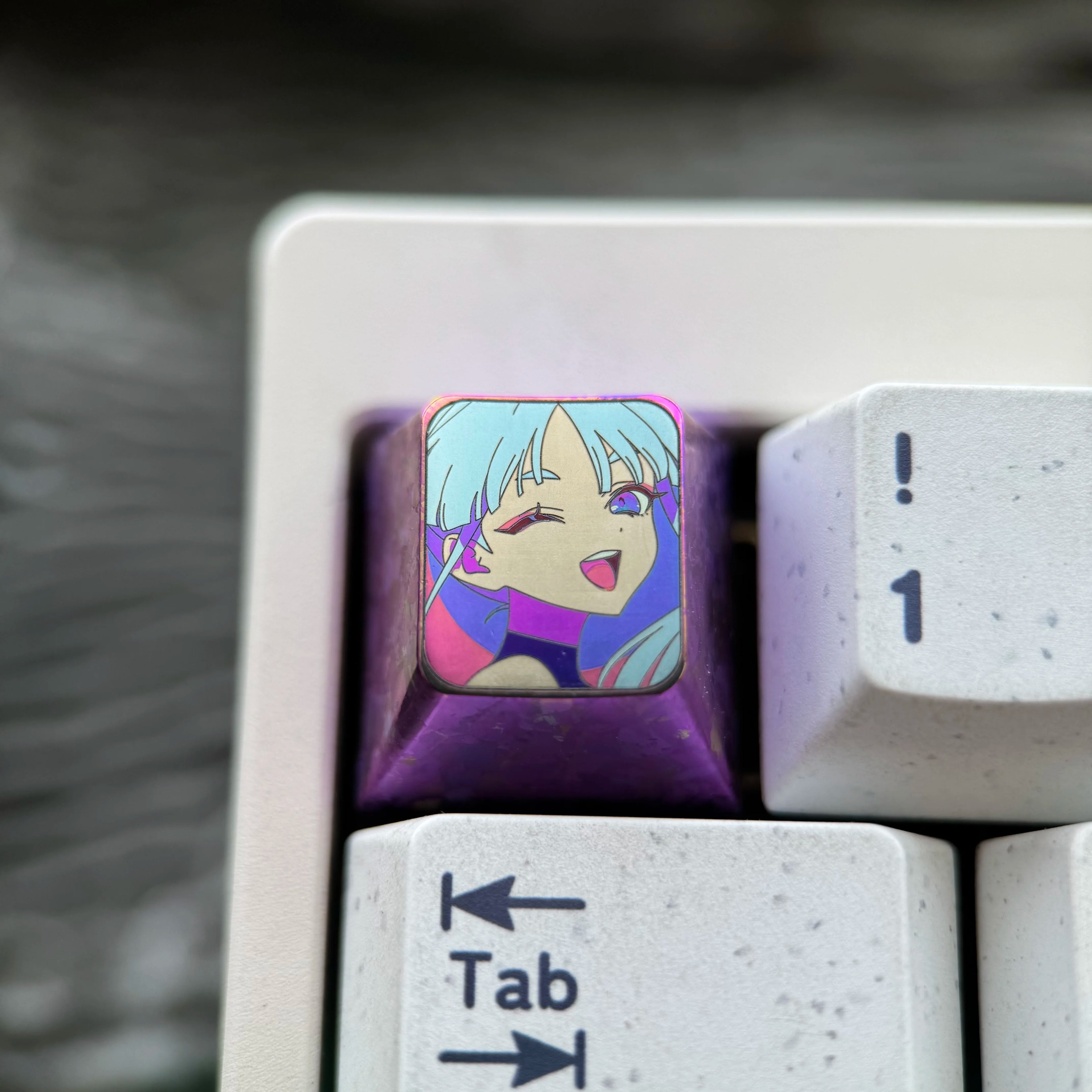 Cosmic Princess Kaguya! Theme design, 1U titanium alloy personalized keycaps, science fiction, music, fantasy mechanical keyboard decorative keycaps.