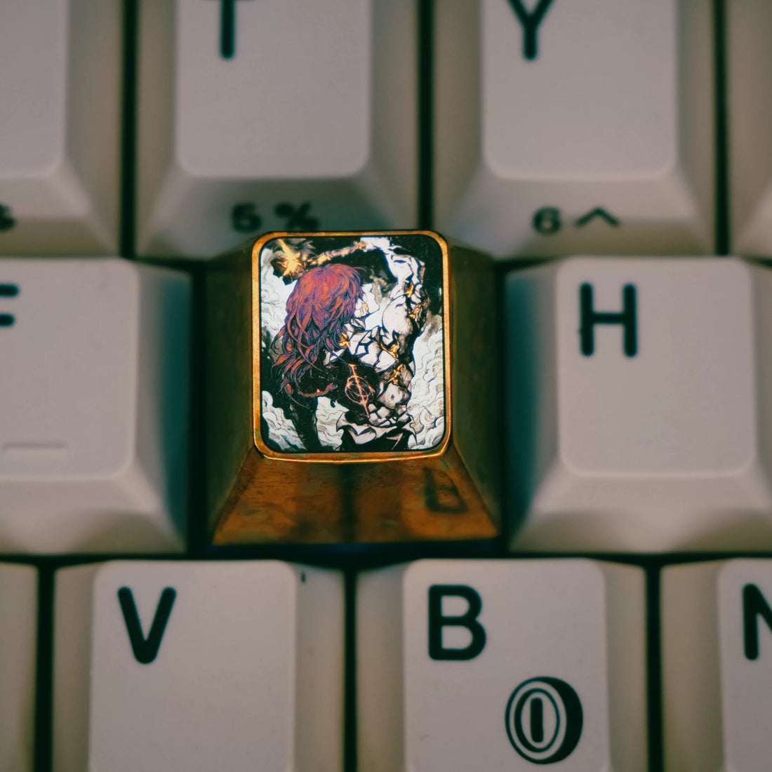 Elden Ring，Radagon，1 U titanium alloy personalized keycaps, anime and game cultural creative keycaps, mechanical keyboard decorative keycaps