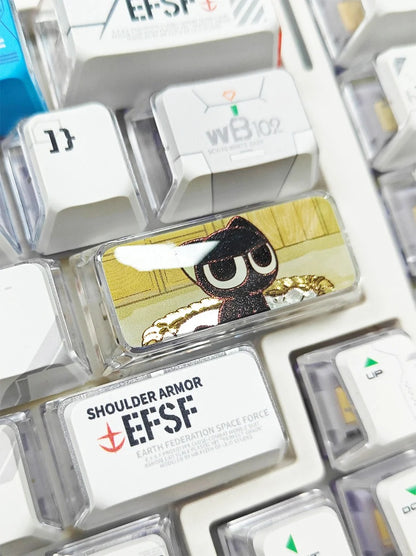 Arknights， Black cat shaped PC resin personalized keycaps, anime and game cultural creative keycaps, mechanical keyboard return decorative keycaps