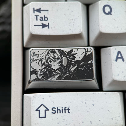 Honkai: Star Rail, Firefly, 1.5U/1.75U titanium alloy precision carved personalized keycaps, anime and game culture creative mechanical keyboard art decorative keycaps