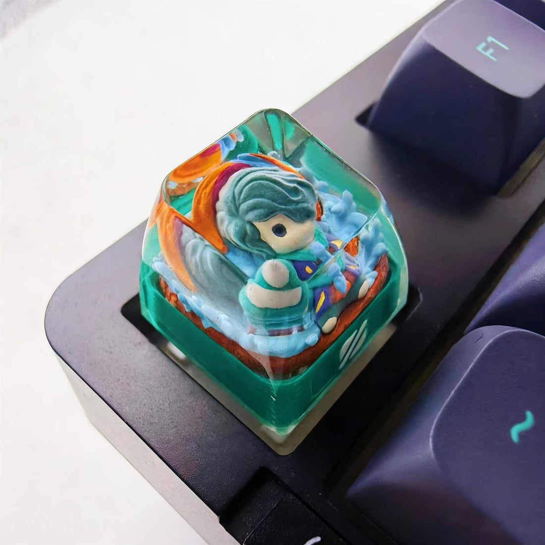 League of Legends, LOL, 1U crystal resin personalized keycaps, Q-version character design game culture peripheral products cute decorative keycaps