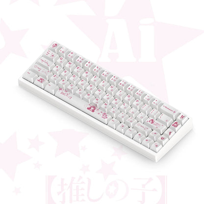 [OSHI NO KO], Hoshino Ai Theme Design Set Personalized Keycaps Original Factory Height PBT Compatible 60 63 64 65 68 75 87