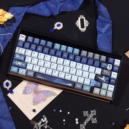 Arknights series,Texas the Omertosa theme, custom set personalized keycap series, PBT material, compatible with 61/64/68/75/84/87/104 mechanical keyboard keycap set