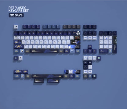 Arknights series,Texas the Omertosa theme, custom set personalized keycap series, PBT material, compatible with 61/64/68/75/84/87/104 mechanical keyboard keycap set