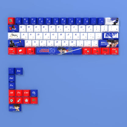Detective Conan theme, PBT material, Sublimation craftsmanship, anime culture innovation decoration keycap set