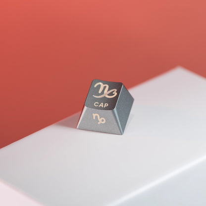 Twelve zodiac signs, aluminum alloy CNC metal anode personalized keycaps, mechanical keyboard decorative keycaps