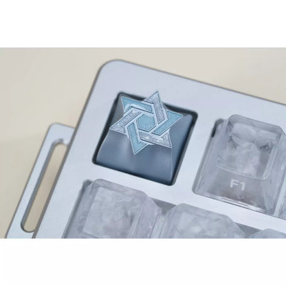 Hexagram star personalized keycap aluminum alloy CNC metal anode enamel color metal decorative keycap