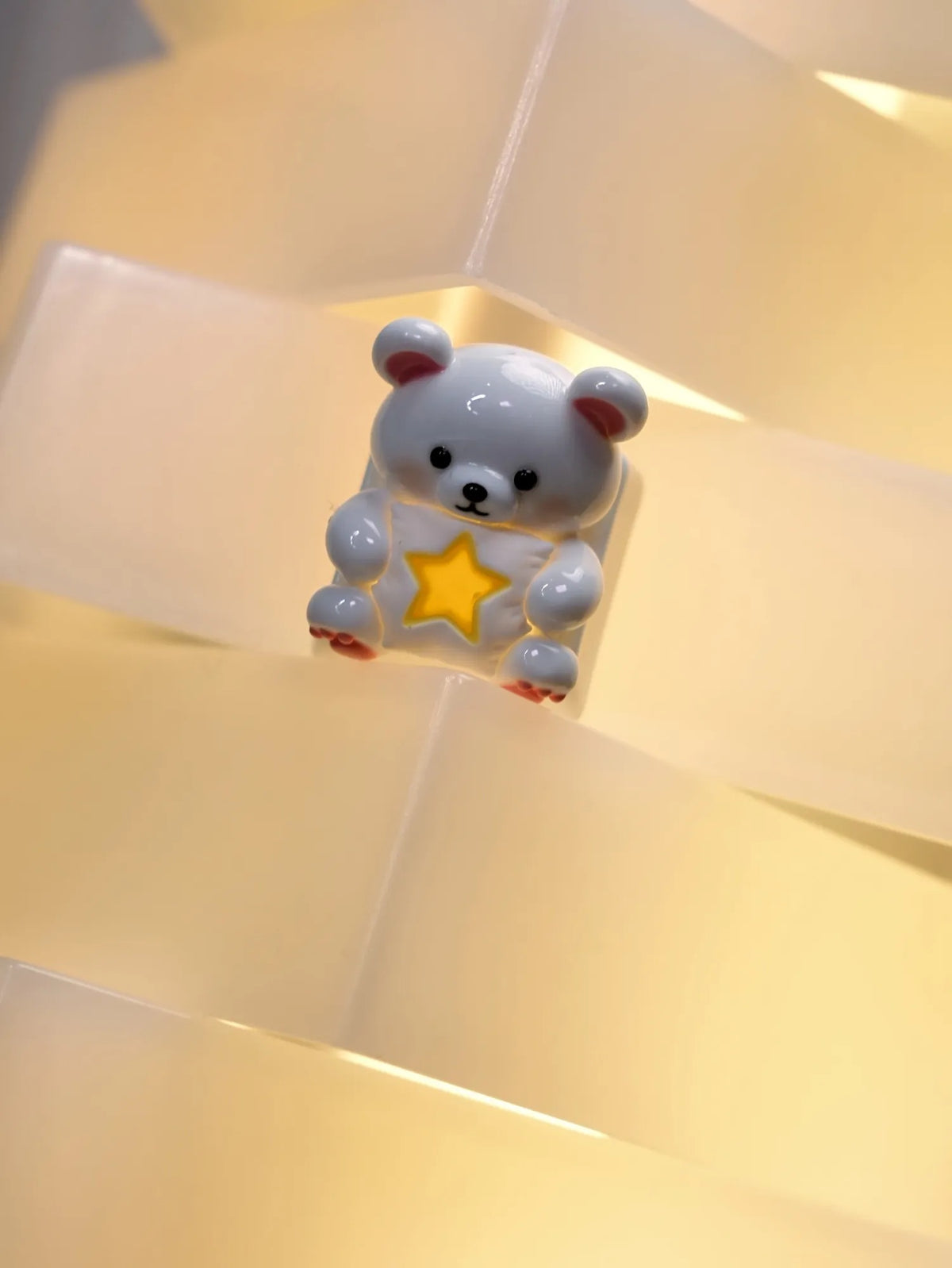 Wishing Star Bear Theme, personalized keycaps, Cute cartoon character design creative keycaps, mechanical keyboard decorative keycaps