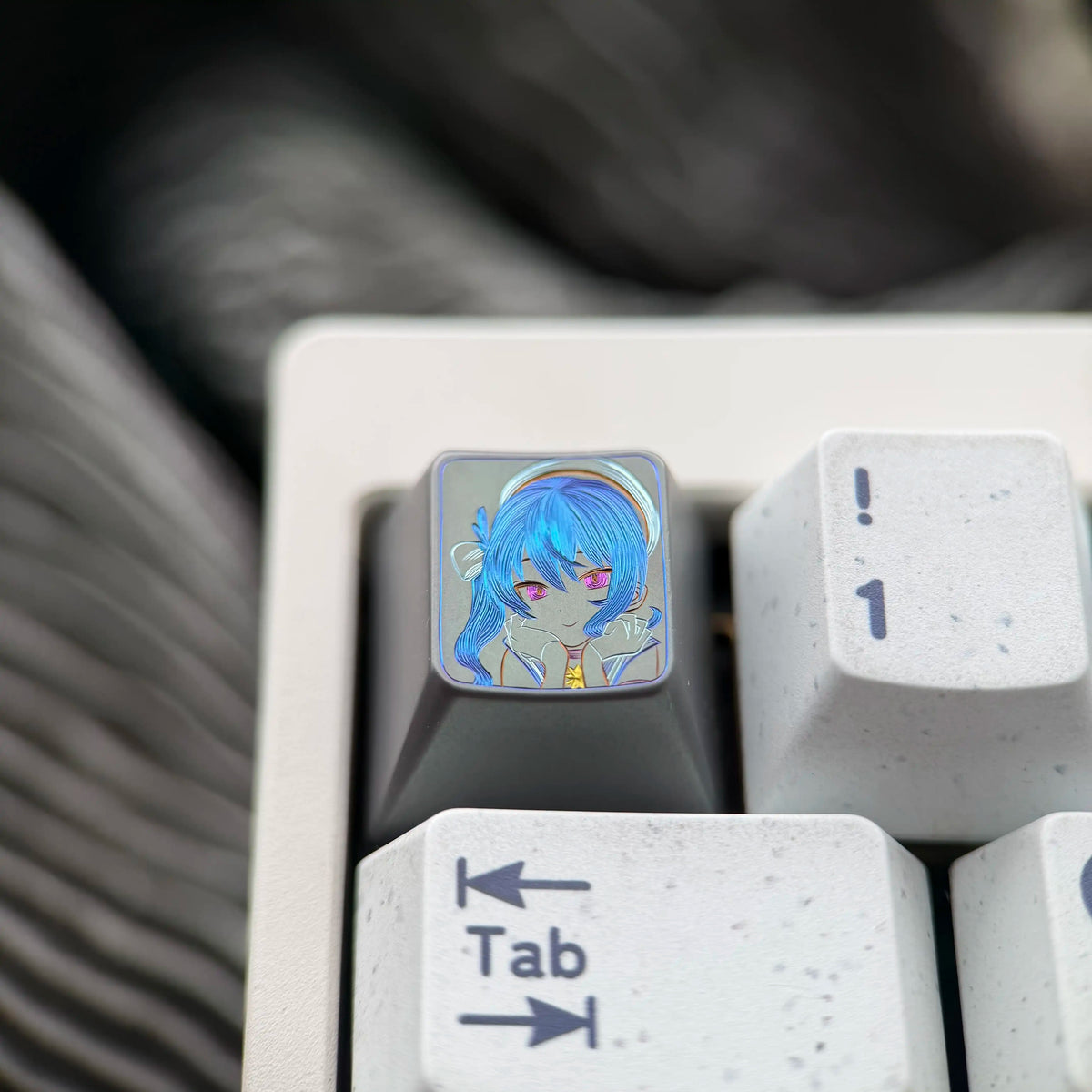 Hand carved titanium alloy series Hand carved titanium alloy anode coloring, anime and game culture creative metal hand carved keycaps collection