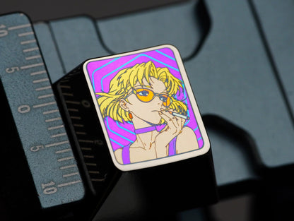 EVA series, 5 female character themed design options available, 1 U titanium alloy personalized keycaps, anime and game culture creative mechanical keyboard decorative keycaps.