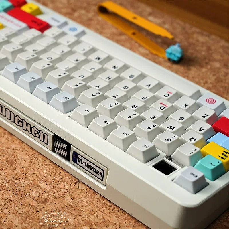 Dreamcast 2.0  PBT thermal sublimation complete set factory height， Mechanical keyboard decoration replaces keycaps, Compatible with 61/64/68/75/84/87/104 Key Mechanical Keyboard Keycap Set