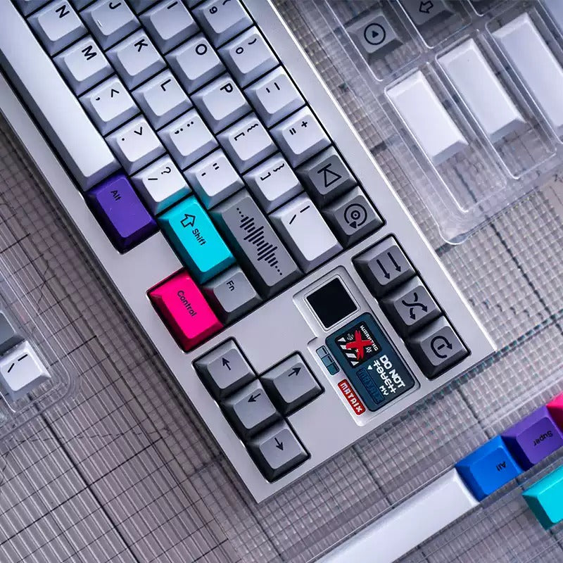 Sound wave/Sonic Wave themed design PBT Keyboard Replacement Keycap Set, mechanical keyboard decorative keycap Compatible with 61/64/68/75/84/87/104 Key Mechanical Keyboard Keycap Set