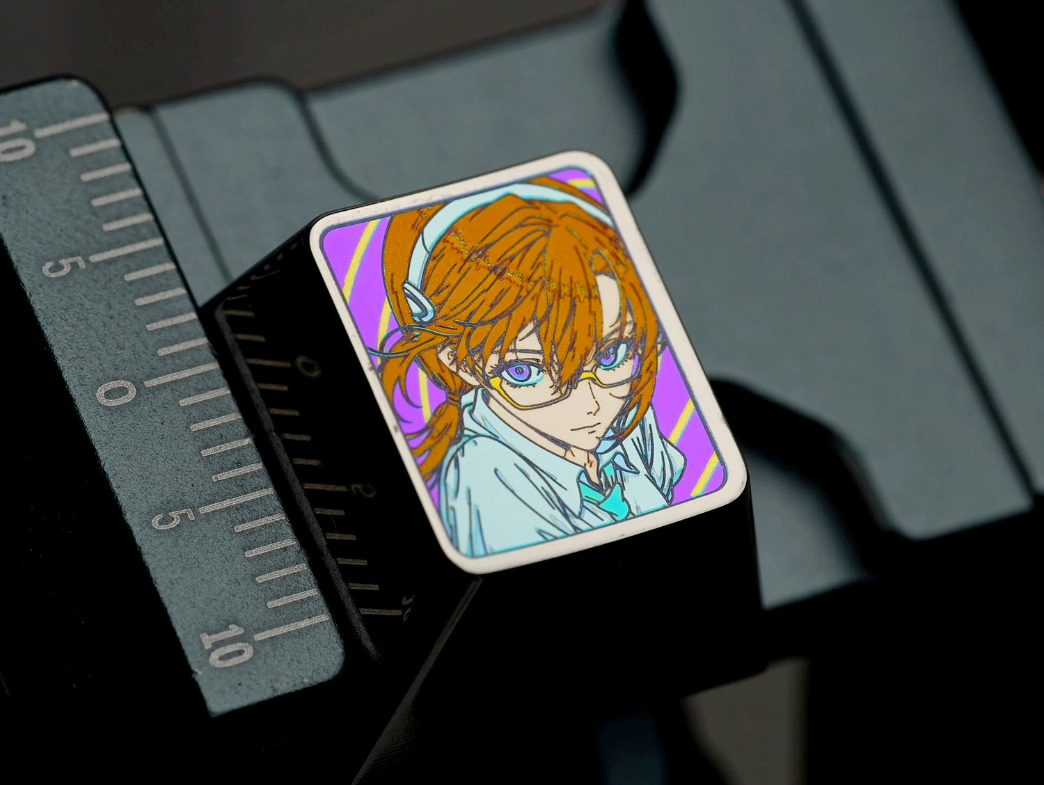 EVA series, 5 female character themed design options available, 1 U titanium alloy personalized keycaps, anime and game culture creative mechanical keyboard decorative keycaps.