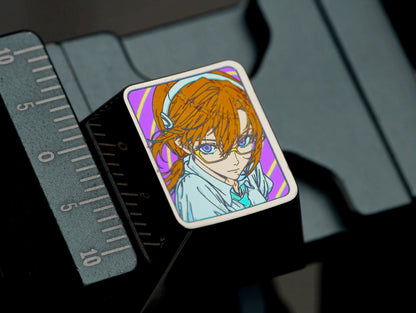 EVA series, 5 female character themed design options available, 1 U titanium alloy personalized keycaps, anime and game culture creative mechanical keyboard decorative keycaps.