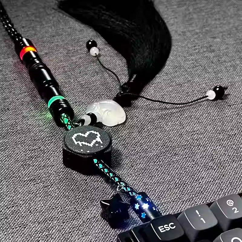 Single crystal copper aviation plug custom data cable ink RGB Glacier/Colorful 8K e-sports mechanical keyboard data cable