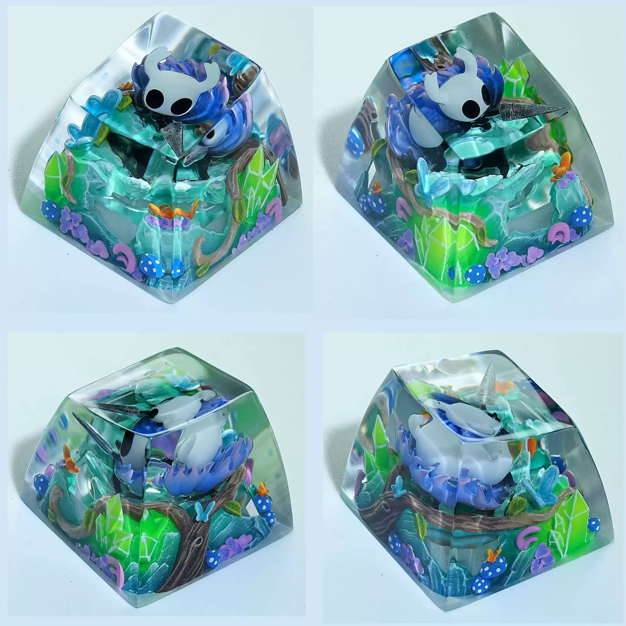 The Hollow Knight，Crystal drops of glue seals, resin personalized keycaps, anime game artisankeycaps