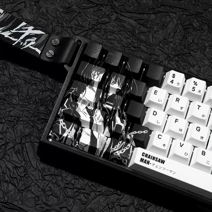 Chainsaw Man series, Makima themed PBT material personalized keycap set, anime and games cultural creative decoration keycap set, compatible with 61/64/68/75/84/87/104 mechanical keyboard