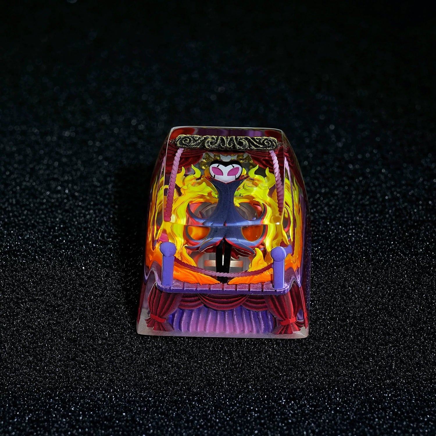 Hollow Knight, Grimm, Crystal Resin Personalized Keycaps, Anime Game Culture Creative Resin Keycaps, Mechanical Keyboard Art Decorative Keycaps