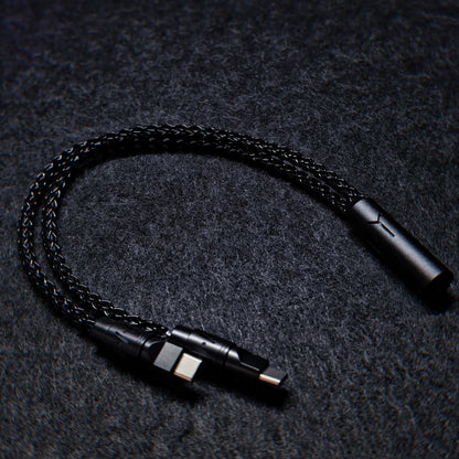 Separate one to two aviation plug data cable, dual 8K return rate single crystal copper mechanical custom manual data cable